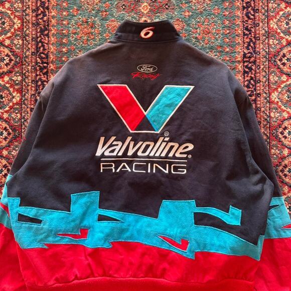 Vintage 90s Jeff Hamilton NASCAR Mark Martin # 6 Racing Jacket Mens Size Large - Picture 7 of 8